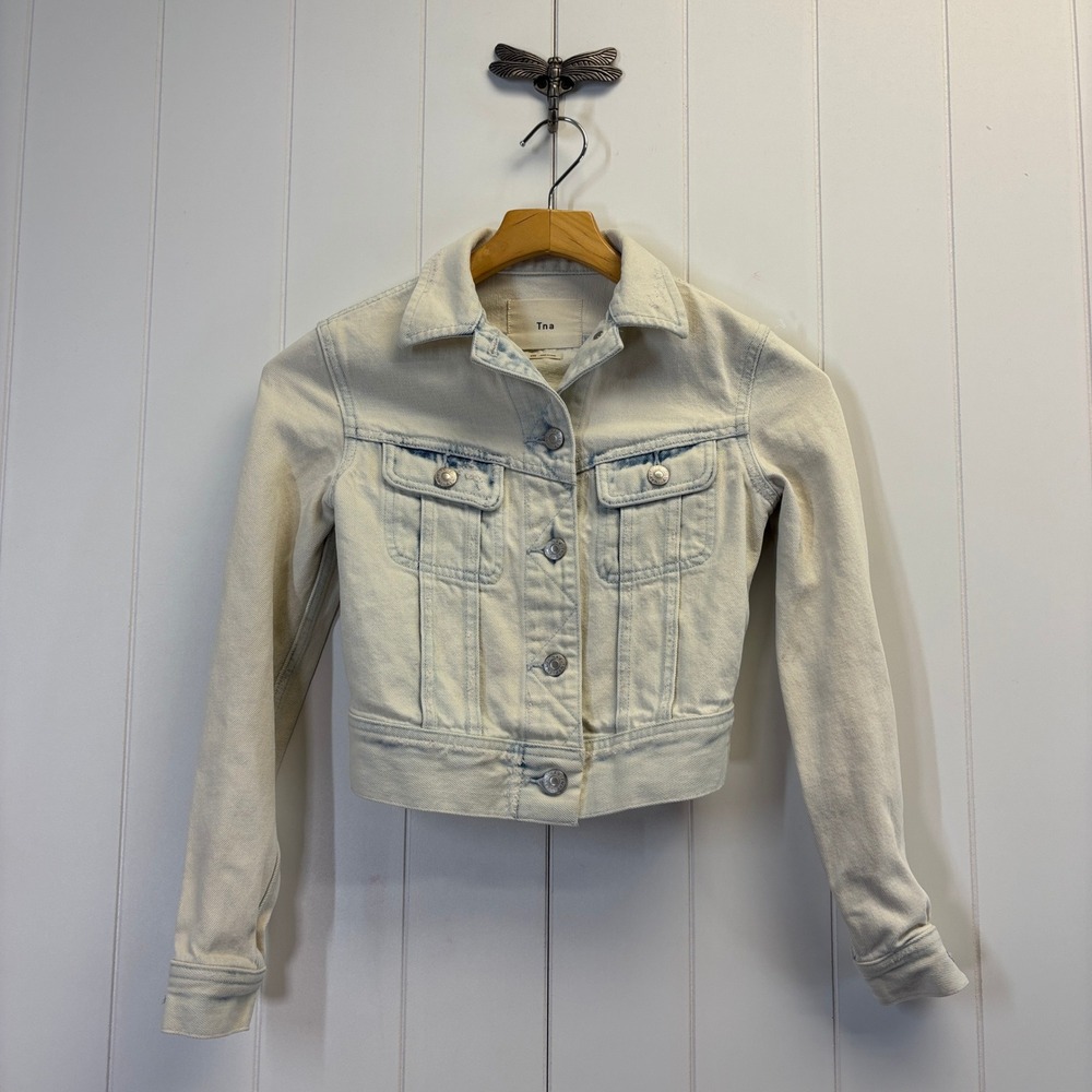 Artizia Y2K Streetwear Cropped Denim Trucker Jacket Size XXS Grunge Indie Sleaze